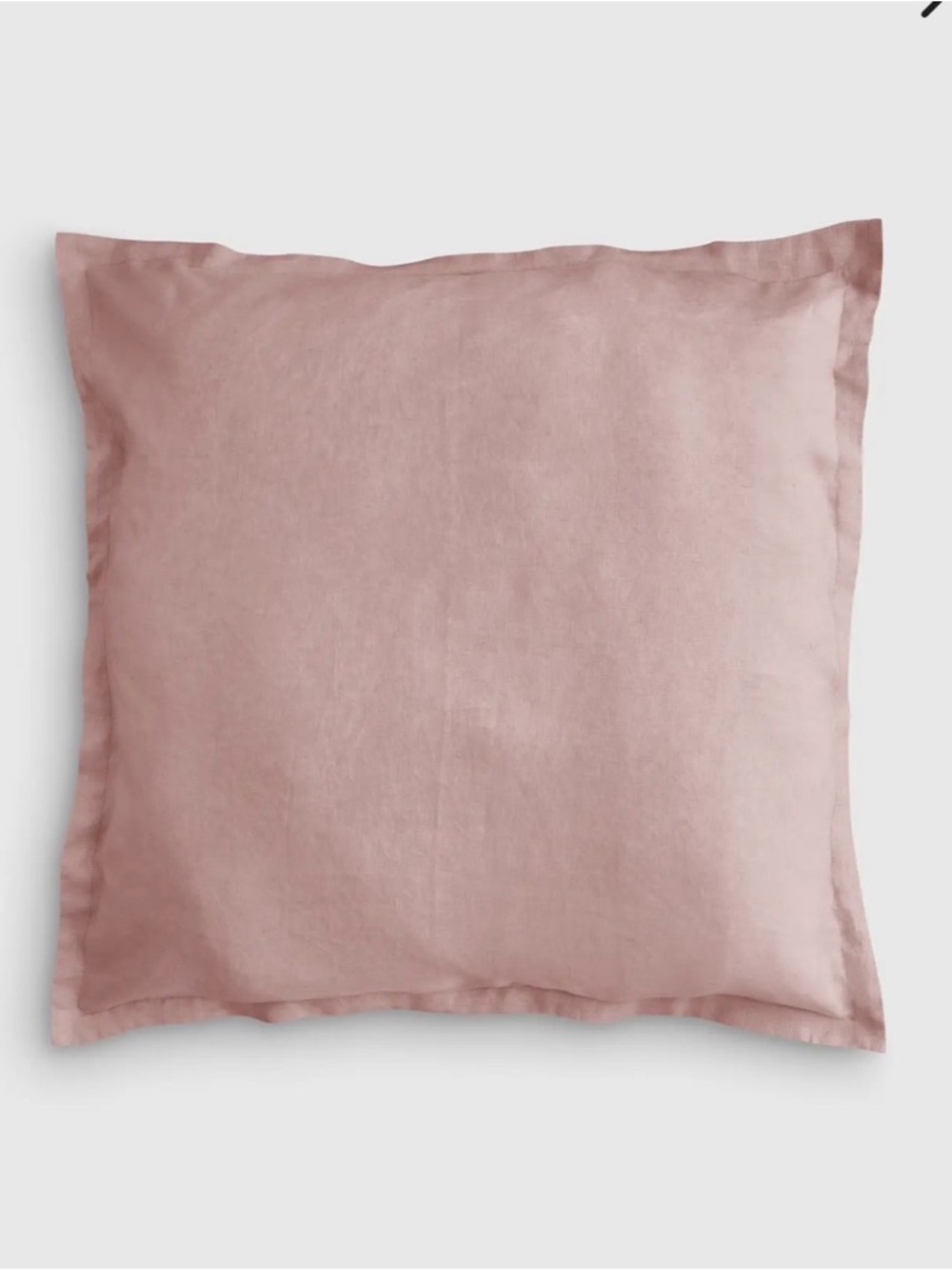 Quince Linen Euro Pillow Sham - Dusty Mauve 26x26